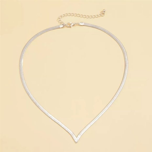 Flat Blade Snake Link Chain silver Necklace - Picture 2 of 5